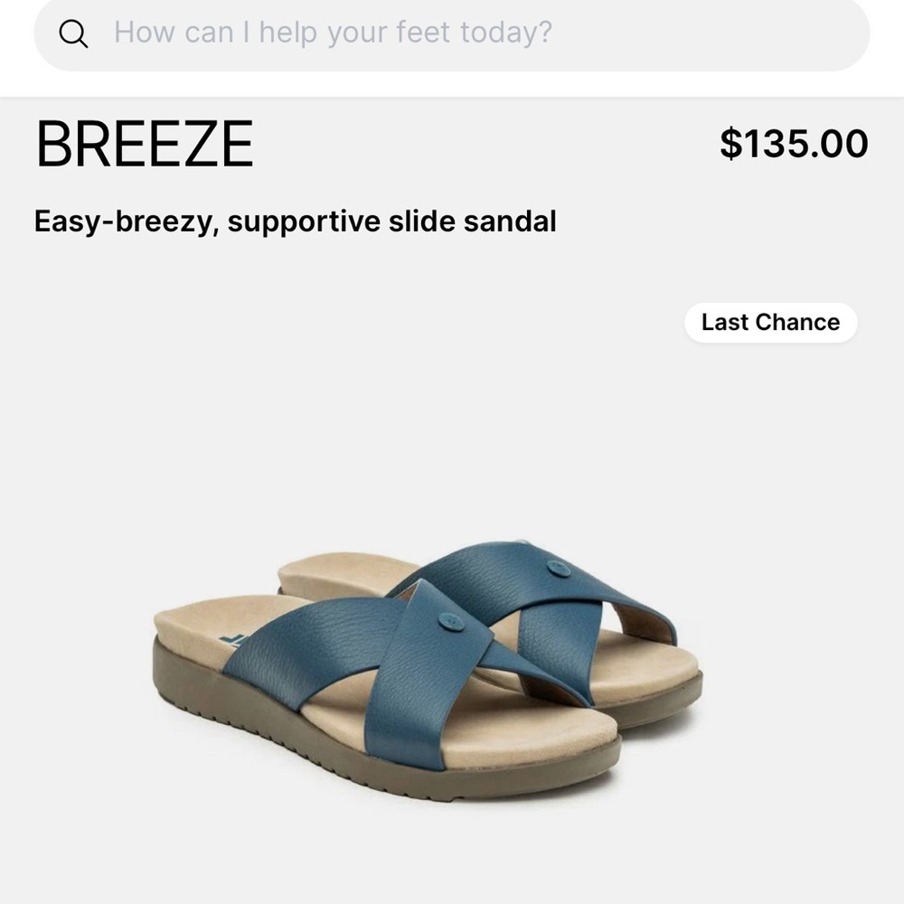 Kuru Blue Slide Sandals